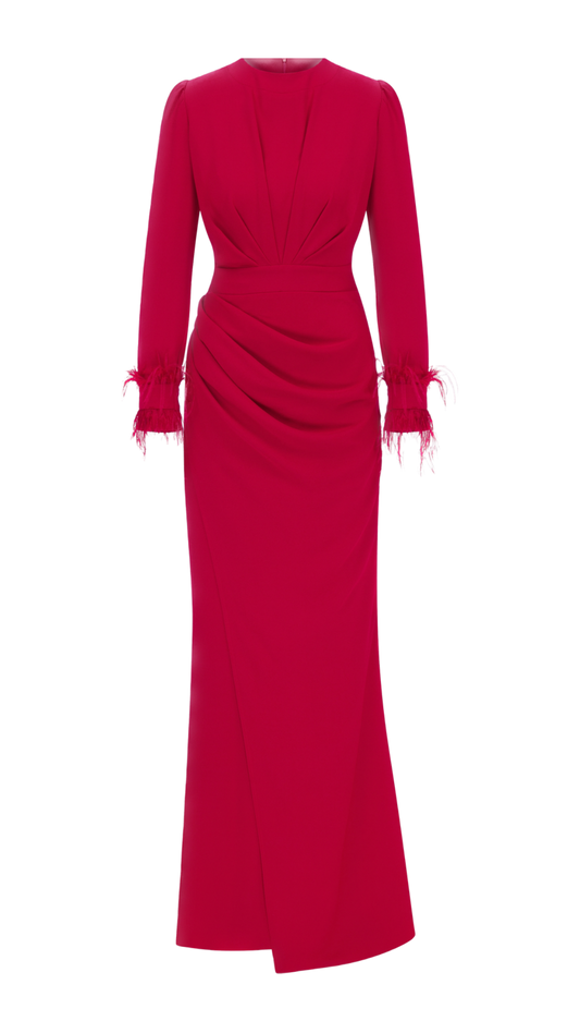 Enchanted Elegance: Full Mold Crepe Dress